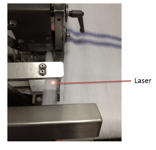 Laser stitching machine for towels