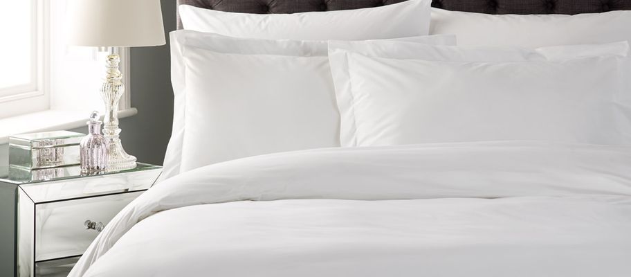 White pillows and duvet cover