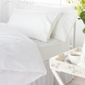 VV300 100% Cotton Plain Sateen Fitted Sheets