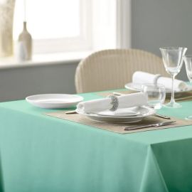 V Polyester Plain Pale Green Coloured Bistro Tablecloth 89 x 89cm (Clearance)