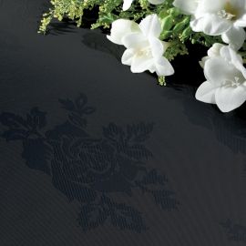 V Polyester Rose Design Circular Coloured Tablecloth