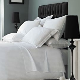 VV300 100% Cotton 1cm Satin Stripe Pillowcase - Mock Oxford - 54 x 76cm