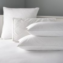 Stack of 100% cotton microfibre pillows with antimicrobial protection