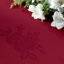 V Polyester Rose Design Coloured Tablecloth
