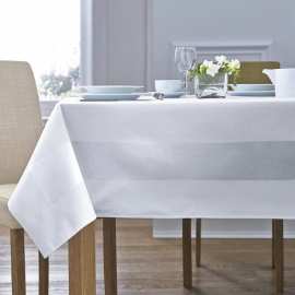Renoir 100% Mercerised Cotton Satin Band Tablecloth - 54 x 90