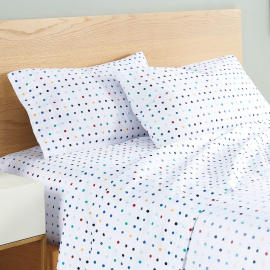 Utica Printed Dot Trot Twin Sheet Set