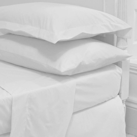 130 Thread Count 50/50 Polycotton King Size Flat Sheet - 274 x 297cm 