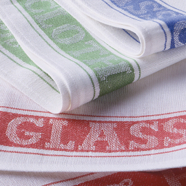 Union Linen Assorted Glass Cloths (Pack of 5)