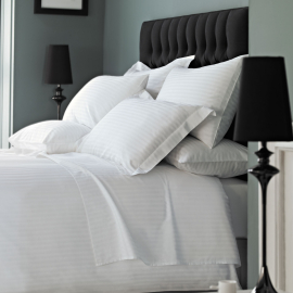 VV300 100% Cotton 1cm Satin Stripe Pillowcase - Mock Oxford - 54 x 96cm