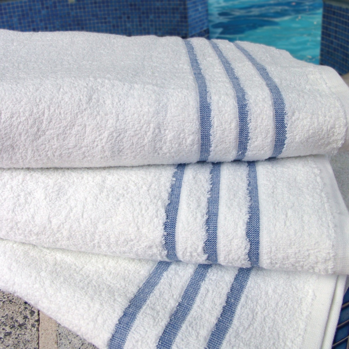 Blue patterned towels hot sale