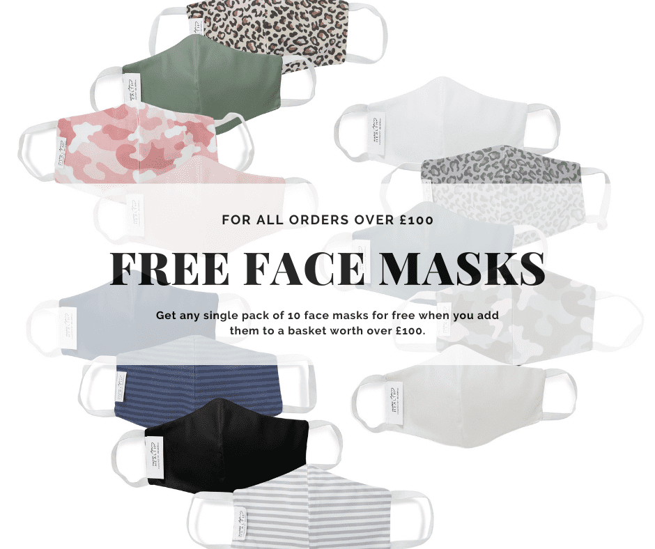 Free face masks promotion at Vision Linens