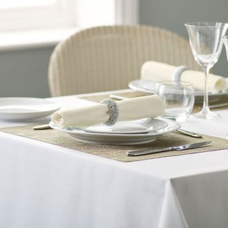 Ivory napkin on table setting